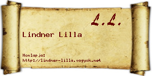 Lindner Lilla névjegykártya